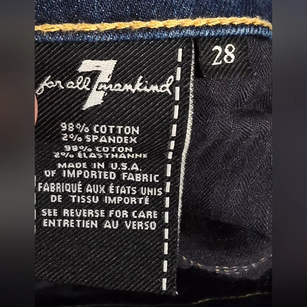 7 For All Mankind The Ankle Skinny Jeans Size 28 - Picture 8 of 8